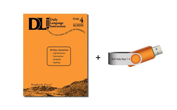 4th Grade Educator Bundle- DLI Book + Student Tasks Days 1-4 on a USB drive